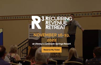 R3 - Recurring Revenue Retreat, November 16-19, 2022 at Disney's Coronado Springs Resort.
