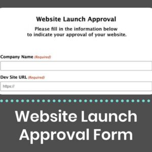 Website Launch Approval form.